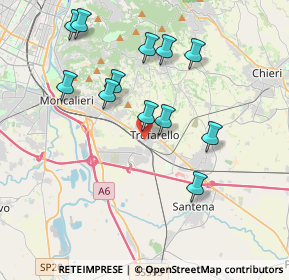 Mappa Via Palmiro Togliatti, 10028 Trofarello TO, Italia (3.76917)