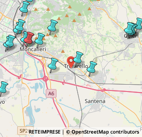 Mappa Via Palmiro Togliatti, 10028 Trofarello TO, Italia (6.0125)