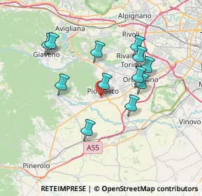 Mappa Via Paperia, 10045 Piossasco TO, Italia (6.64917)