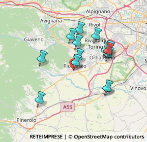 Mappa Via Paperia, 10045 Piossasco TO, Italia (6.49429)