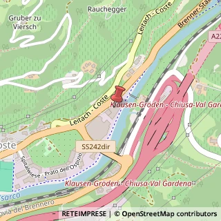 Mappa Leitach Coste, 50, 39043 Chiusa, Bolzano (Trentino-Alto Adige)