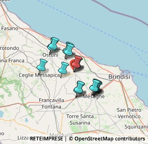 Mappa Via Francesco Crispi, 72019 San Vito dei Normanni BR, Italia (10.0885)