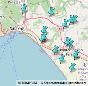 Mappa Via Oscar Arnulfo Romero, 84131 Salerno SA, Italia (4.606)