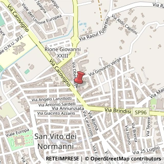 Mappa Via G. Oberdan, 11, 72019 San Vito dei Normanni, Brindisi (Puglia)
