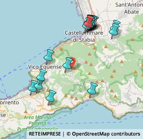 Mappa Via Nuova Faito, 80069 Vico Equense NA, Italia (4.61389)