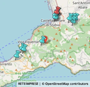 Mappa Via Nuova Faito, 80069 Vico Equense NA, Italia (5.07286)