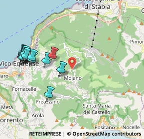 Mappa Via Nuova Faito, 80069 Vico Equense NA, Italia (2.529)