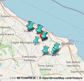 Mappa Via XXIV Maggio, 72019 San Vito dei Normanni BR, Italia (9.0575)