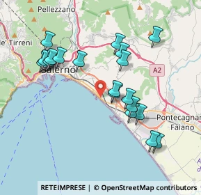 Mappa Via Vincenzo Ambrogio Galdi, 84131 Salerno SA, Italia (4.077)