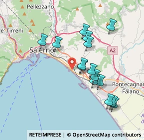 Mappa Via Vincenzo Ambrogio Galdi, 84131 Salerno SA, Italia (3.74533)