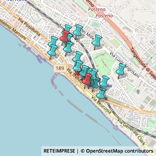 Mappa Via Giuseppe Olivieri, 84129 Salerno SA, Italia (0.3485)