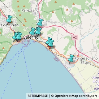 Mappa Via Giuseppe Olivieri, 84129 Salerno SA, Italia (4.45545)
