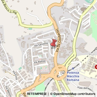 Mappa Via Sanremo, 20, 85100 Potenza, Potenza (Basilicata)