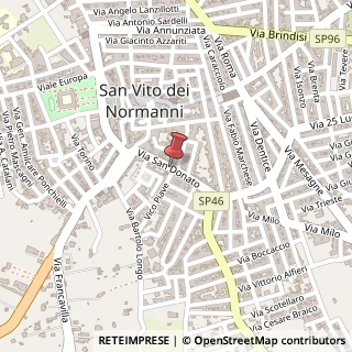Mappa Via San Donato, 43, 72019 San Vito dei Normanni, Brindisi (Puglia)