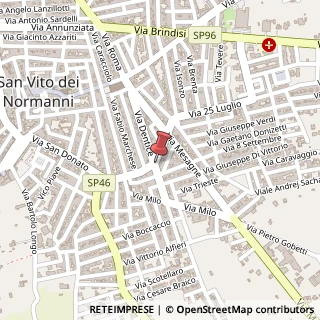 Mappa Via Dentice, 100, 72019 San Vito dei Normanni, Brindisi (Puglia)
