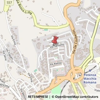 Mappa Via Sanremo, n.92, 85100 Potenza, Potenza (Basilicata)