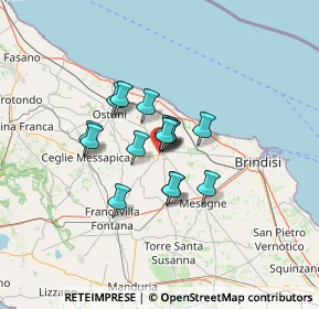 Mappa Via Ceglie, 72019 San Vito dei Normanni BR, Italia (8.93067)