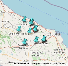 Mappa Via Padre Bronte, 72019 San Vito dei Normanni BR, Italia (9.30632)