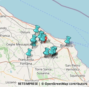 Mappa Contrada Giannaricchiella, 72019 San Vito dei Normanni BR, Italia (9.64)