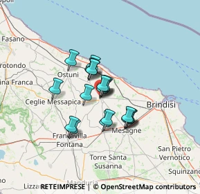 Mappa Via Antonio Sardelli, 72019 San Vito dei Normanni BR, Italia (9.42105)