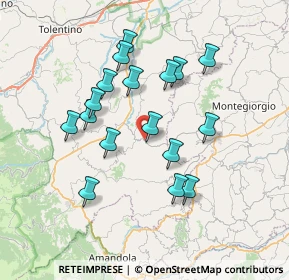 Mappa Via Crocifisso, 62020 Sant'Angelo in Pontano MC, Italia (6.81471)
