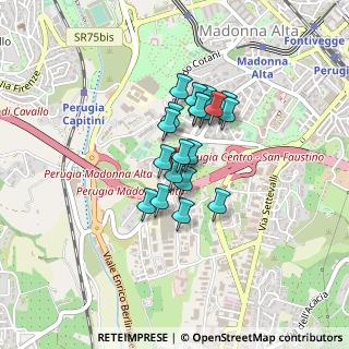 Mappa Via Eleonora, 06128 Perugia PG, Italia (0.2895)
