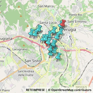Mappa Via Eleonora, 06128 Perugia PG, Italia (1.1335)
