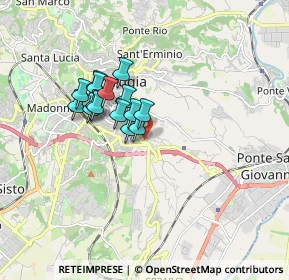 Mappa Via Romana, 06126 Perugia PG, Italia (1.27733)