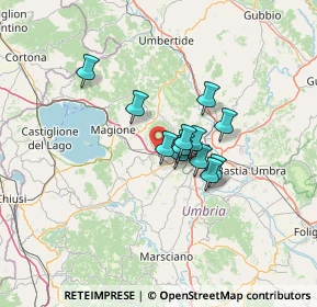 Mappa Via Corcianese, 06128 Perugia PG, Italia (9.07917)