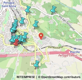 Mappa Via Monte Vettore, 06126 Perugia PG, Italia (0.6415)