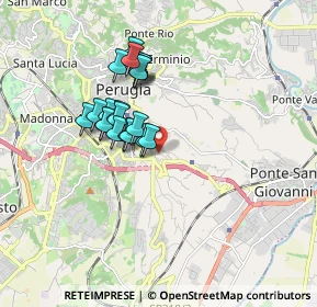Mappa Via Monte Vettore, 06126 Perugia PG, Italia (1.4435)