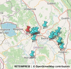 Mappa Via Monte Vettore, 06126 Perugia PG, Italia (13.79714)