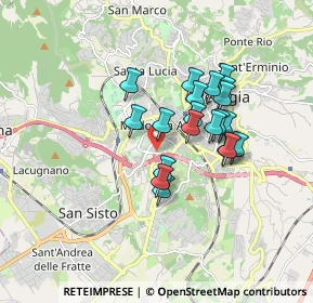 Mappa Via Vittorio Emanuele Orlando, 06128 Perugia PG, Italia (1.4135)
