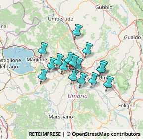 Mappa Via Gaetano Salvemini, 06126 Perugia PG, Italia (9.49563)