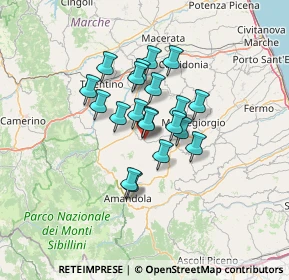 Mappa 62020 Sant'Angelo in Pontano MC, Italia (9.6355)