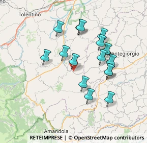 Mappa 62020 Sant'Angelo in Pontano MC, Italia (6.84688)