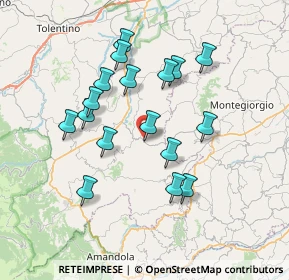 Mappa 62020 Sant'Angelo in Pontano MC, Italia (6.85647)