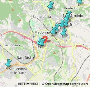 Mappa Strada Bellocchio S. Faustino, 06128 Perugia PG, Italia (2.19615)