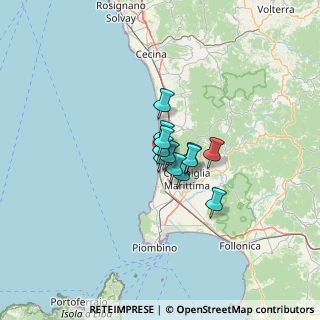 Mappa Via Parini, 57027 San Vincenzo LI, Italia (6.13167)