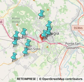 Mappa Via F. Baracca, 06128 Perugia PG, Italia (3.54364)