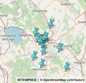 Mappa Via F. Baracca, 06128 Perugia PG, Italia (10.37)