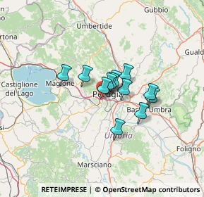 Mappa Via F. Baracca, 06128 Perugia PG, Italia (8.3175)
