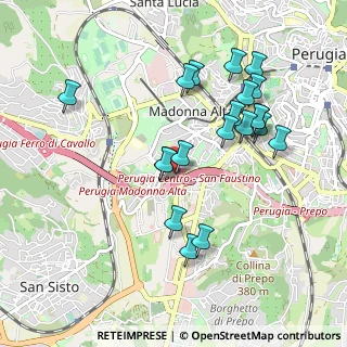 Mappa Via F. Baracca, 06128 Perugia PG, Italia (0.986)