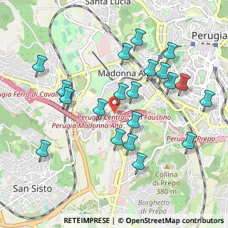 Mappa Via F. Baracca, 06128 Perugia PG, Italia (1.0585)