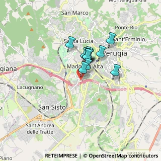 Mappa Via F. Baracca, 06128 Perugia PG, Italia (1.12583)