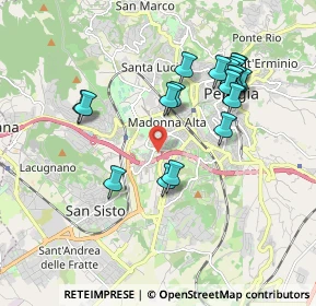 Mappa Via F. Baracca, 06128 Perugia PG, Italia (1.9155)