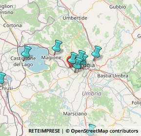 Mappa Via Luigi Pasteur, 06073 Corciano PG, Italia (21.85077)