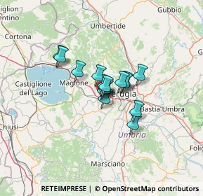 Mappa Via Luigi Pasteur, 06073 Corciano PG, Italia (7.476)