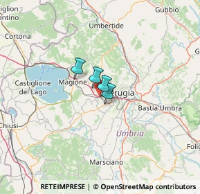 Mappa Via Luigi Pasteur, 06073 Corciano PG, Italia (53.29)