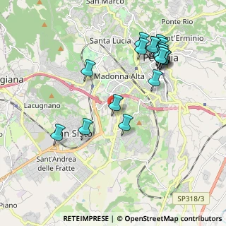 Mappa Via Michelangelo Buonarroti, 06128 Perugia PG, Italia (2.23)
